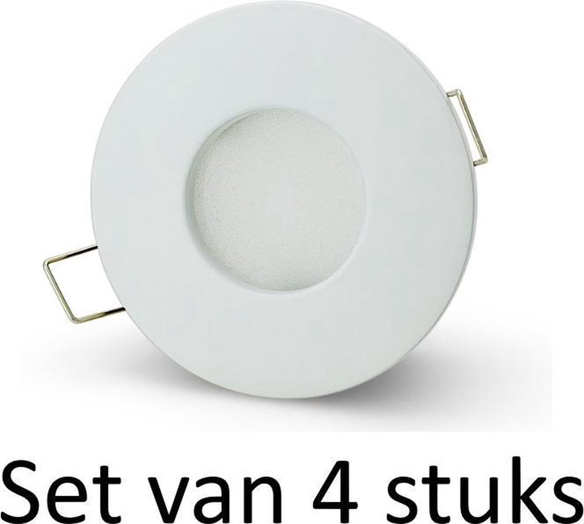 V-tac Badkamer inbouwspots Wit rond | 3W warm wit | Set van 4 stuks