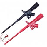 SATKIT Icecat Geïsoleerde testklemmen CAT III 1000V 10A met haak en 4 mm banaanaansluiting, 2 stuks rood/zwart