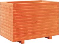 vidaXL Plantenbak 70x40x49,5 cm massief grenenhout wasbruin