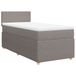 VidaXL Boxspringbed met matras, taupekleurig, 180x200 cm, met stoffen bekleding