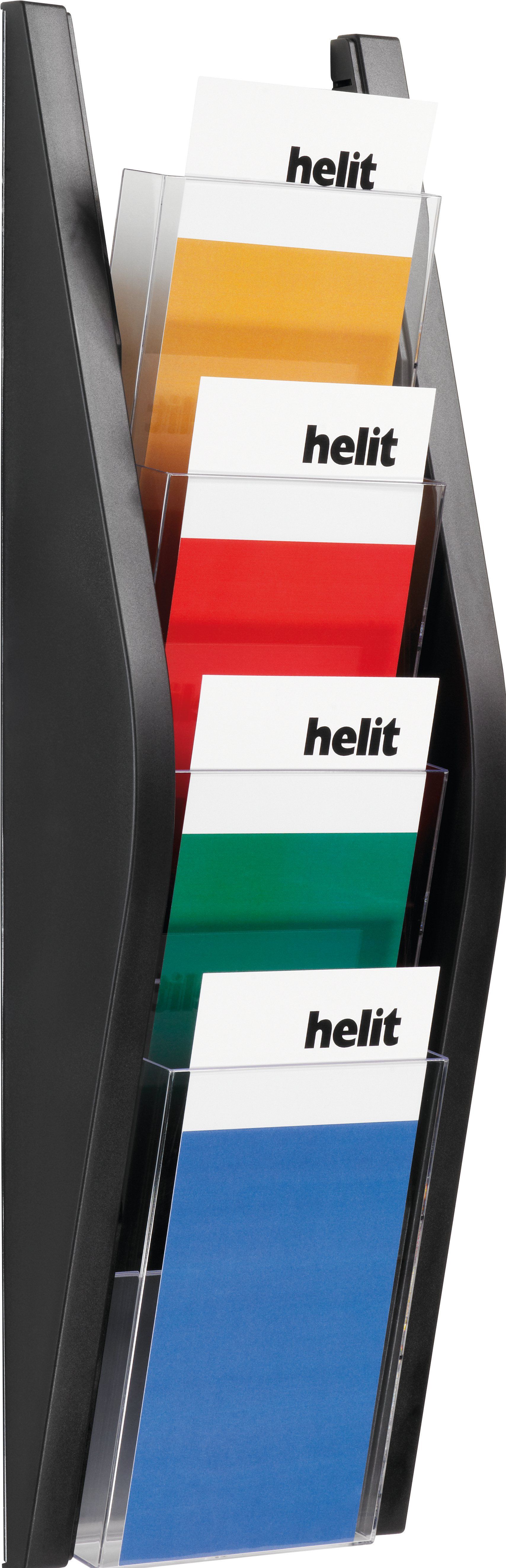 helit Wanddisplay 4x 1/3 A4 folderrek