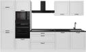 Vicco Complete keukeneenheid R-Line, Wit landelijk/Wit, 340 cm zonder werkblad