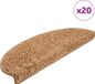 vidaXL - Trapmatten - 20 st - 65x21x4 cm - beige - halfrond - groot