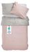 Mako-Satin linge, 200x220 cm, 100% katoen, zilver/roze