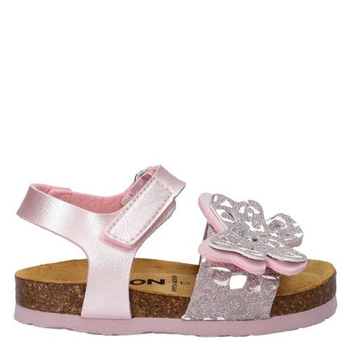 Nelson Kids imitatieleren sandalen - lichtroze/zilver