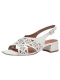 Tamaris - Dames - Sandalen met hak - Wit - Maat 40