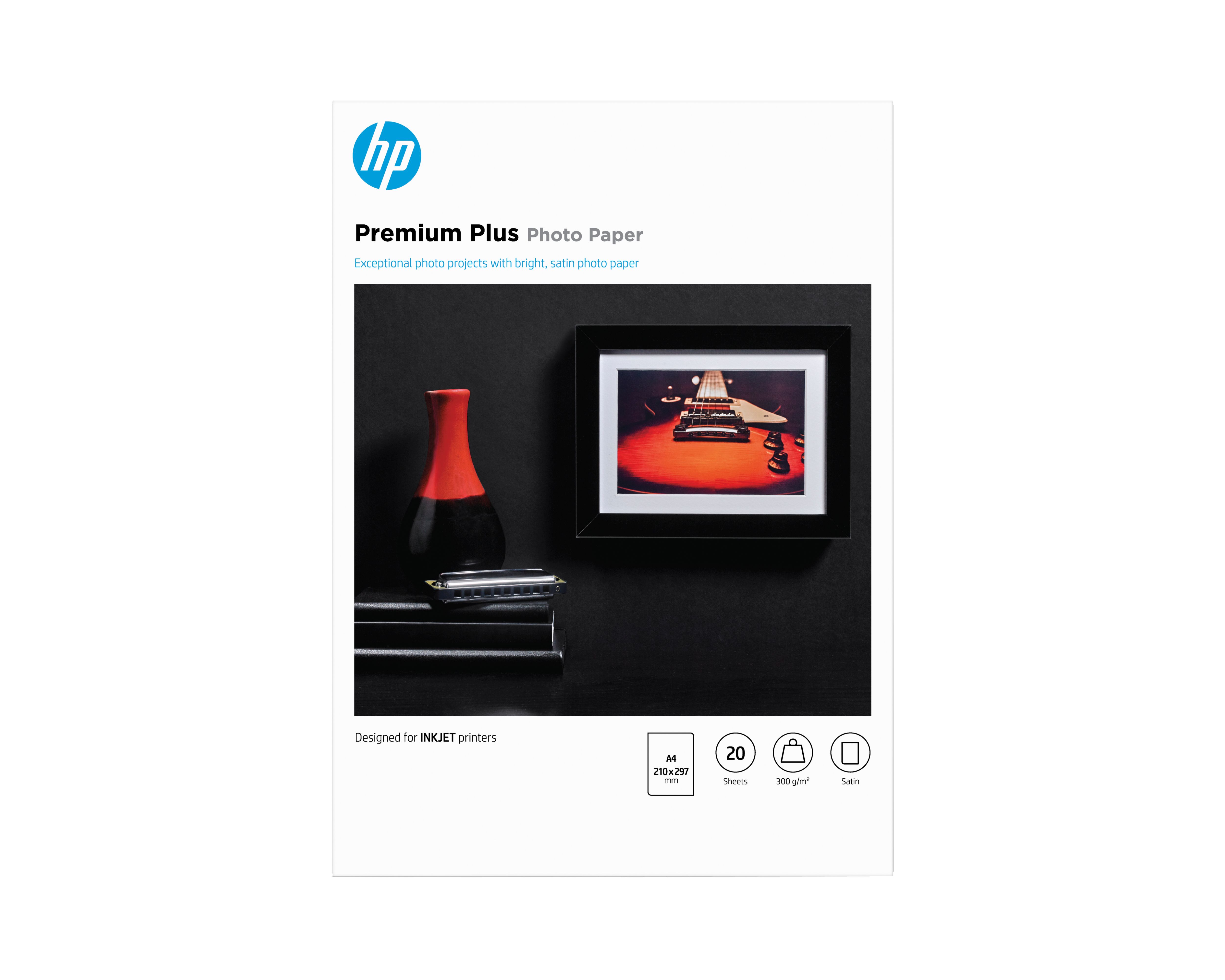 HP Premium Plus Fotopapier - A4 - 300g - Semi Gloss - 20 vel