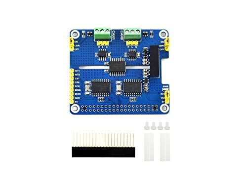 Waveshare 2-Channel Isolated CAN Expansion HAT for Raspberry Pi - MCP2515 + SN65HVD230 Dual Chips