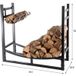 Bc-elec - HMFR-16 Stockage de bois en acier noir 65X33X75CM, étagère à bois de chauffage, stockage de blocs