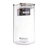 Wilmax WL-888515/A borosilicaatglas voorraaddoos met roestvrijstalen deksel, inhoud 1100 ml