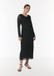 Comma Robe Noir Taille 38 Manches Longues Col Rond Uni Longueur Mollet Polyester Casual Femme Automne/Hiver 2024
