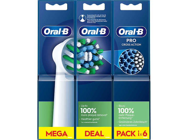 Oral B Oral-b Opzetborstel Crossaction (eb50rx) 6 Stuks