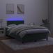 Maison Exclusive - Lit boxspring avec matelas et éclairage LED, vert foncé, 120x200 cm, velours