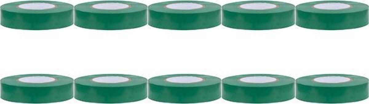 BES LED Isolatietape 10 Pack - Yurga - Groen - 20mmx20m