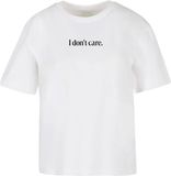 Miss Tee I Don't Care Dames T-shirt 4XL Wit