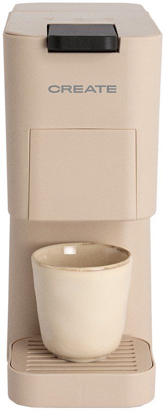 CREATE Thera Studio Espresso- en gemalen koffiemachine - Zandkleurig - 600 ml - 1450W