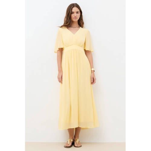 Caroll midi jurk lichtgeel