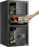 Vevor Drop Safe 3,6 Kubieke Voet Drop Safe met Grote Gleuf In Het Midden, Drop Cabinet Safe met Toetsenbord & 3 Niveaus & Reservesleutels voor Contant Geld Bankontvangstdocument