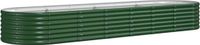vidaXL Plantenbak 296x80x36 cm gegalvaniseerd staal groen