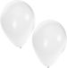 Bellatio Decorations ballonnen - 30x stuks - wit - 27 cm - verjaardag - feestartikelen - versiering