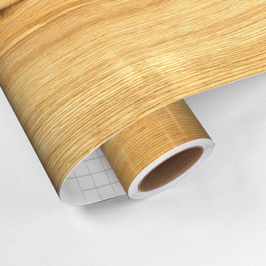 Ambiance Sticker Zelfklevende vinylfolie op rol, per meter verkocht - Afwasbare sticker voor keukenmeubels, kasten en deuren - Warschau hout - 60x100cm