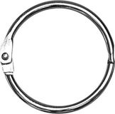 Rayher hobby materialen Sleutelringen/boekringen - 20x stuks - 25 mm - Zilver - Metaal