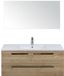 BES LED Seville Badmeubelset 120 cm - 2 Laden Natuur Eiken - Wastafel Enjoy Enkel met Spiegel