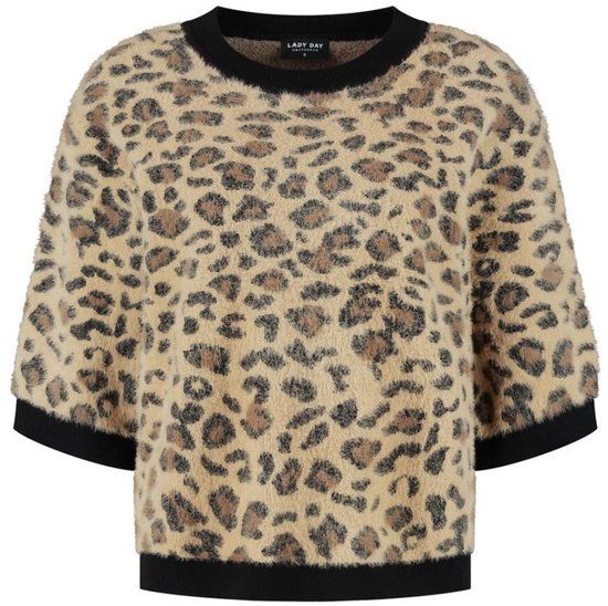 Lady Day Trui Lucia L28 601 3475 Panterprint Camel Dames Maat L