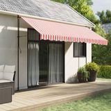 Maison Exclusive - Pièce de rechange pour store, rouge et blanc, 400x350 cm, polyester