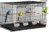 VEVOR Vogelkooi Parkietenkooi Vogelhuis Vogelbouwer 760x465x465mm Zwart