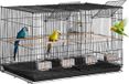 VEVOR Vogelkooi Parkietenkooi Vogelhuis Vogelbouwer 760x465x465mm Zwart