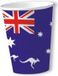 Merkloos / Sans marque Australie vlag bekers - 20x - 200 ml