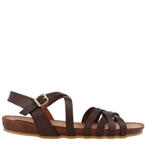 Red Rag leren sandalen donkerbruin