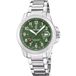 Festina F20081/3 Montre Homme/Femme Bracelet en Acier Vert Boîtier Argenté Verre Saphir 10 ATM