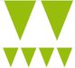 Folat Mini vlaggenlijn lime groen 3 meter