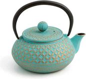 Quid Theepot Naka Gietijzer 0.5 L Goud/Turquoise