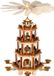 Spielwerk Pyramide de Noël XL – Peinte à la main 60x17x20cm - Marron