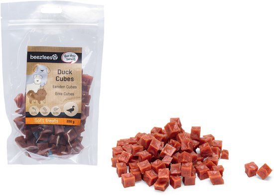 Beeztees Tasty Treats Eenden Cubes - Hondensnacks - 200 gram