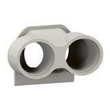 LEGRAND, Plexo New 069650L 10 stuks kabelwartels voor vochtige ruimtes, montage op inbouwdozen, 2 ingangen, schroefdraaddiameter PG16-16 mm, kleur: grijs