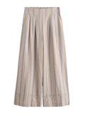 Next - Dames - N. Premium broek met wijde pijpen van gemengd linnen - Tall - Crème