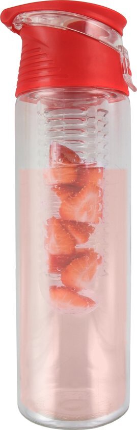 Figuretta waterfles met infuser, 700 ml, BPA-vrij â€“ rood rood