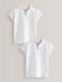 Next - Meisjes - Verpakking van 2 100% katoenen poloshirts met rits - Wit