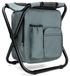 Tabouret de camping - Pliable - Sac à dos glacière 15L - Sac à dos de pêche - Gris