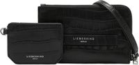 LIEBESKIND BERLIN Lora Croco Telefoontasje Zwart Leer