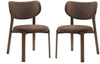 CaliCosy - Set van 2 stoffen stoelen met poten in houtlook H77 cm - OSLO