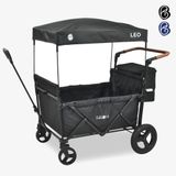 FableKids LEO X4 Plus - opvouwbare trolley met dak - 4 zitplaatsen - Onyx Black