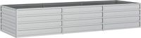 vidaXL Plantenbak verhoogd 240x80x45 cm gegalvaniseerd staal zilver