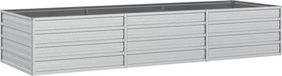 vidaXL Plantenbak verhoogd 240x80x45 cm gegalvaniseerd staal zilver