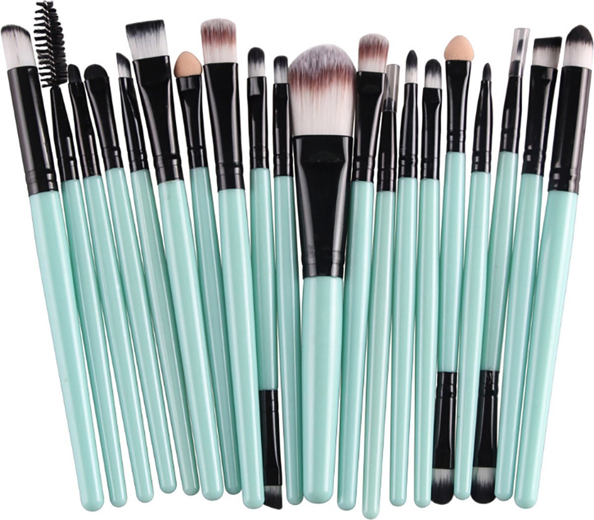 CHPN Make-up kwasten - Make-up kwasten set - Kwasten set - Kwasten - Make-up kwast - Beauty tools - Turquoise/zwart - Make-up tools