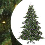 vidaXL Sapin de Noël artificiel articulé Vert 210 cm PVC et Acier